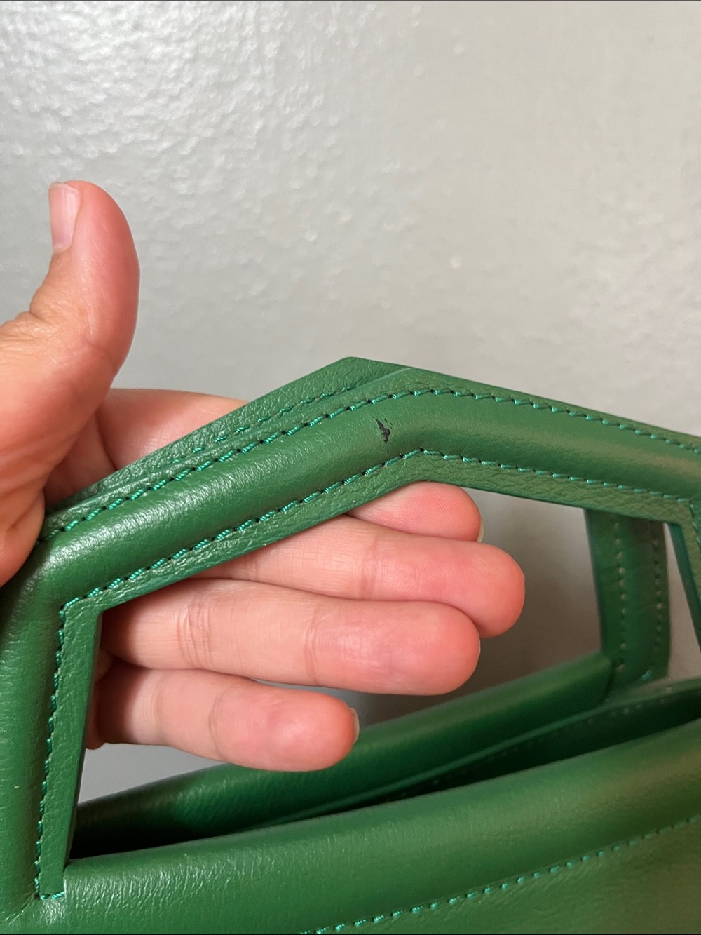 Anna Paola Green Leather hand bag made in Italy - Picture 9 of 12